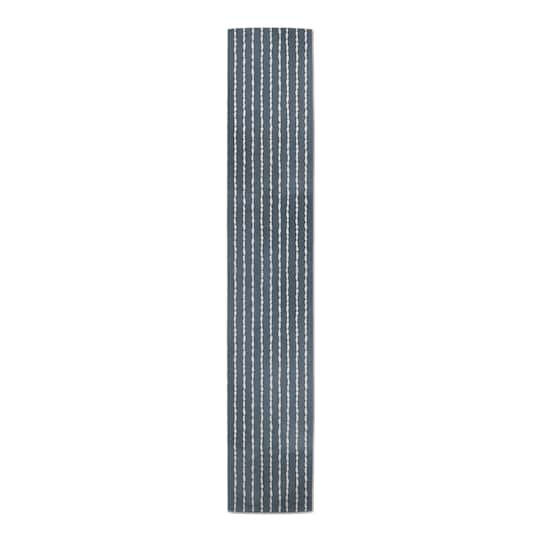 Stripes on Blue Outdoor Table Runner